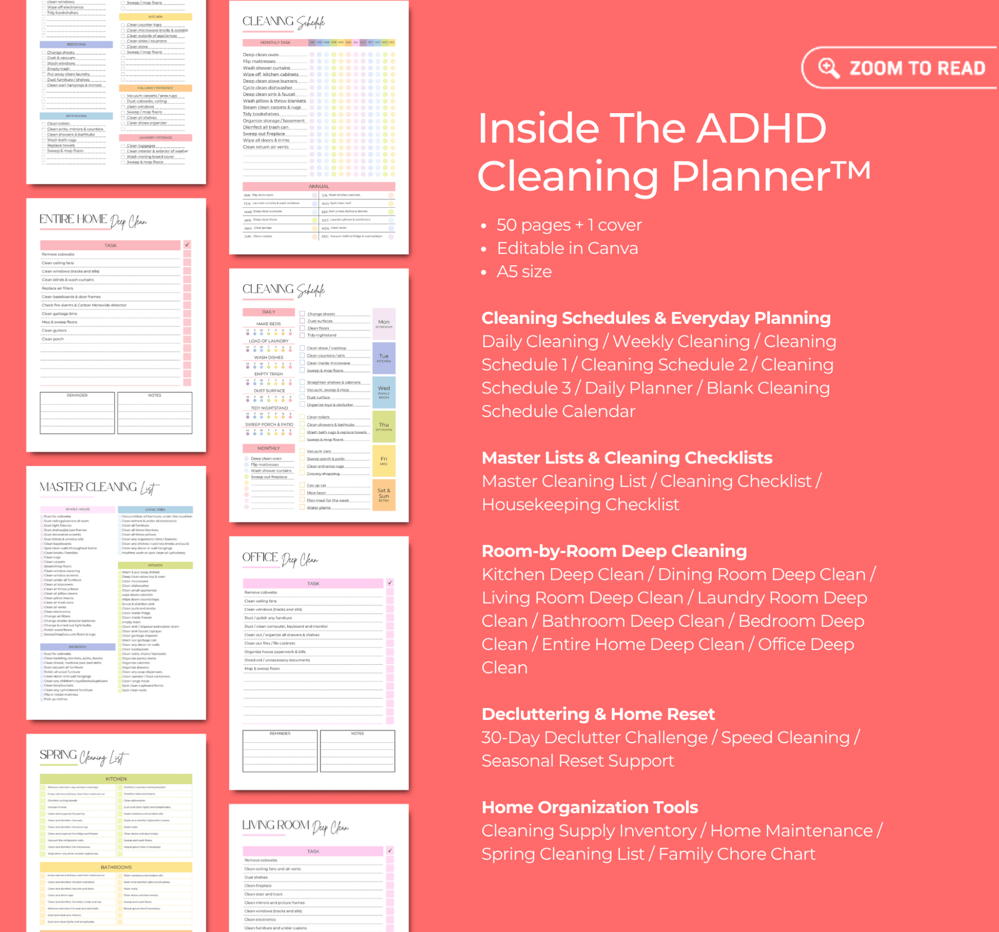 The ADHD Cleaning Planner™ - Elunora Wellness