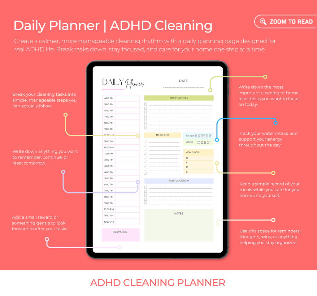 The ADHD Cleaning Planner™ - Elunora Wellness