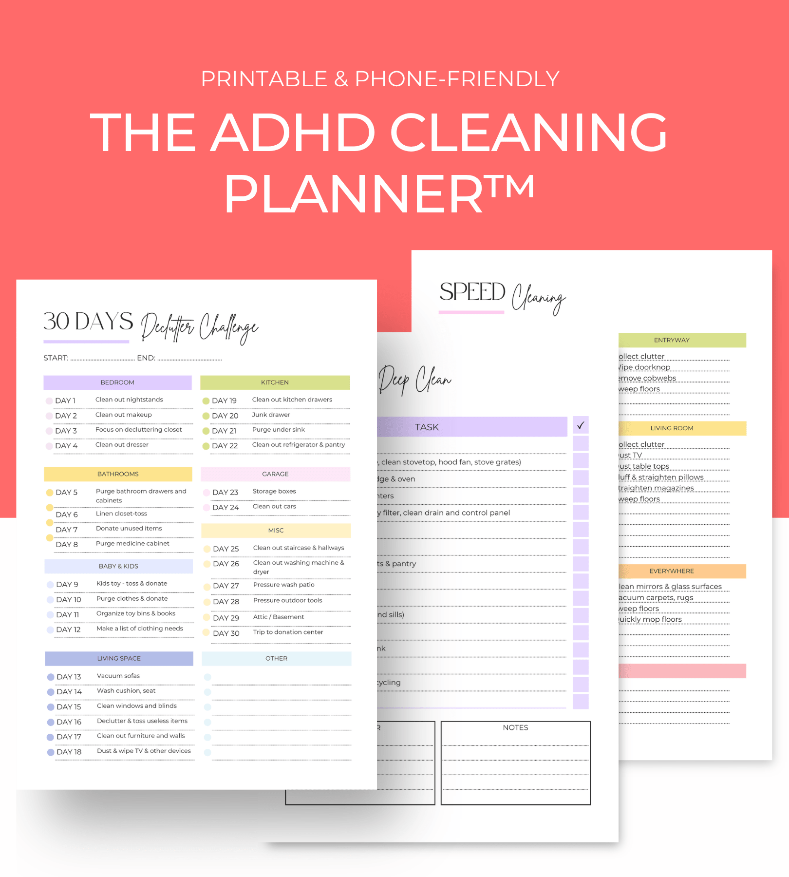 The ADHD Cleaning Planner™ - Elunora Wellness
