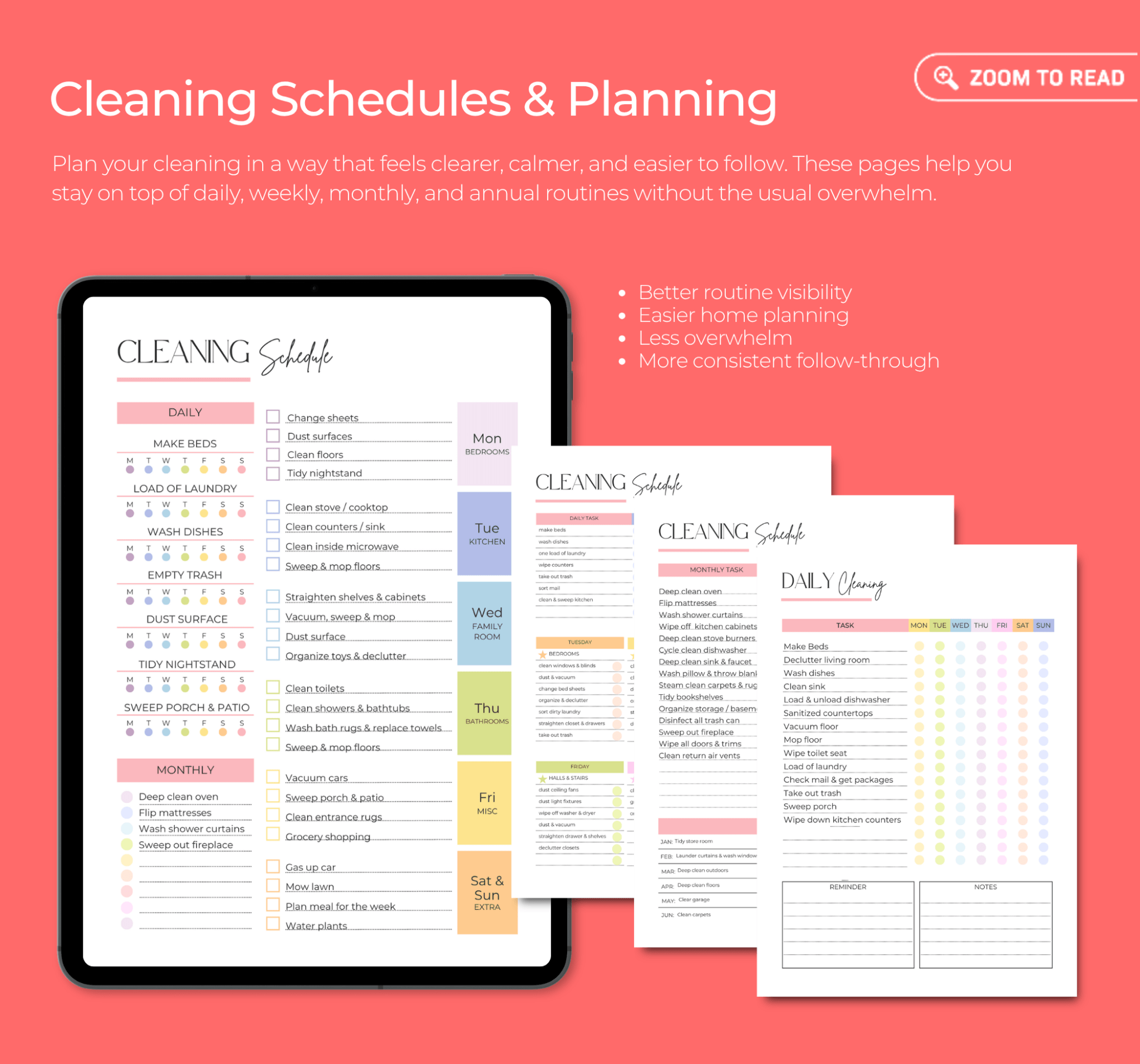 The ADHD Cleaning Planner™ - Elunora Wellness