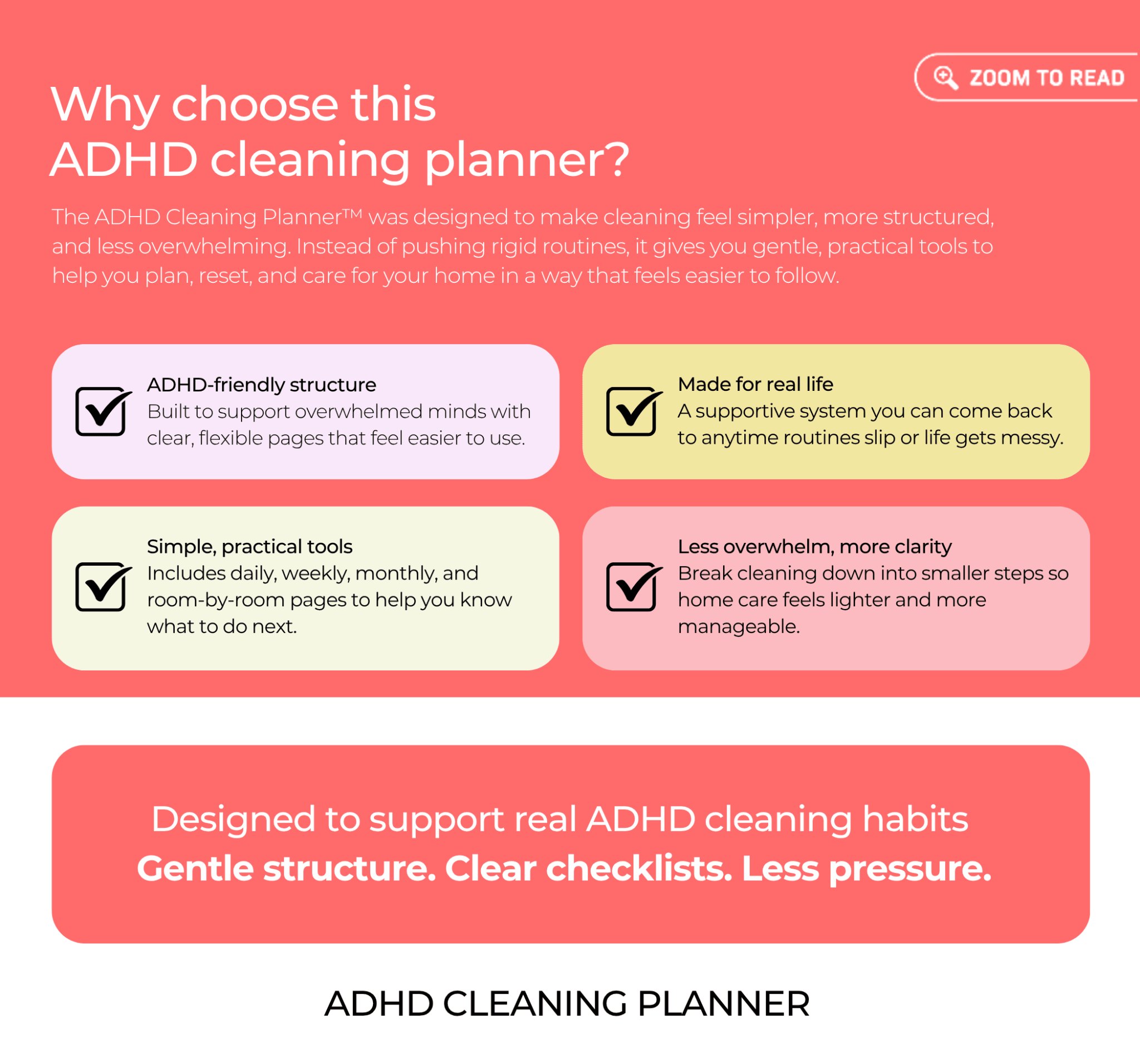The ADHD Cleaning Planner™ - Elunora Wellness