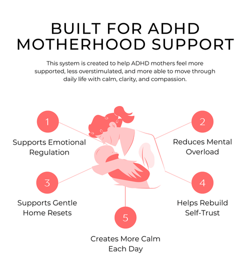 ADHD mom support system by Elunora Wellness for overwhelmed mothers